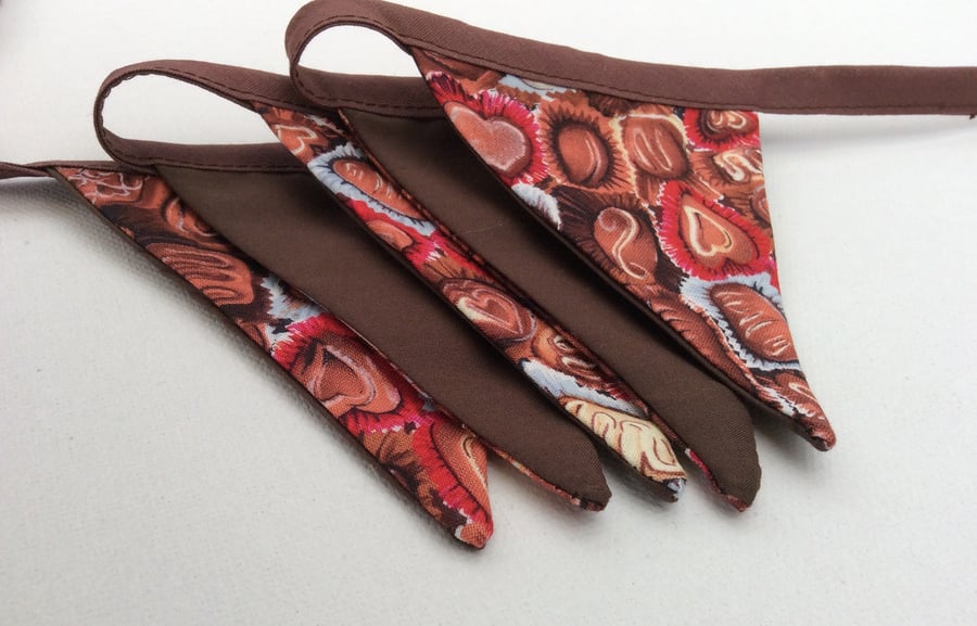 Chocolate Bunting, mini flags with sweets designs, Party, Garden, Shop