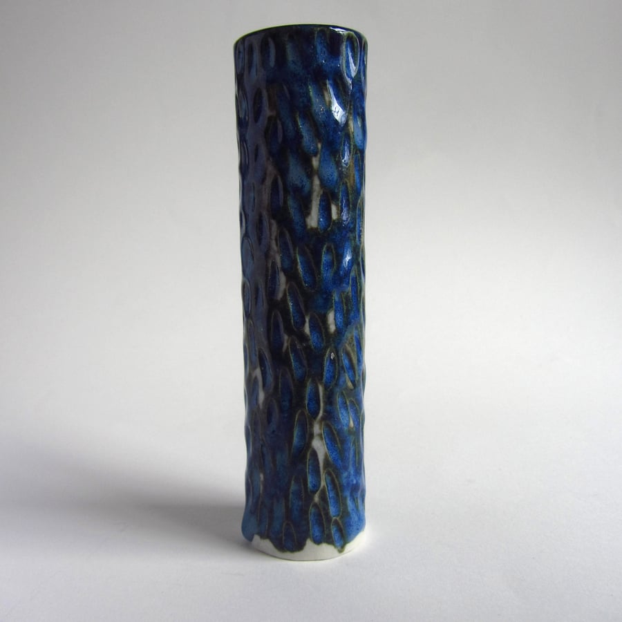 Blue porcelain bud vase - Seconds Sunday