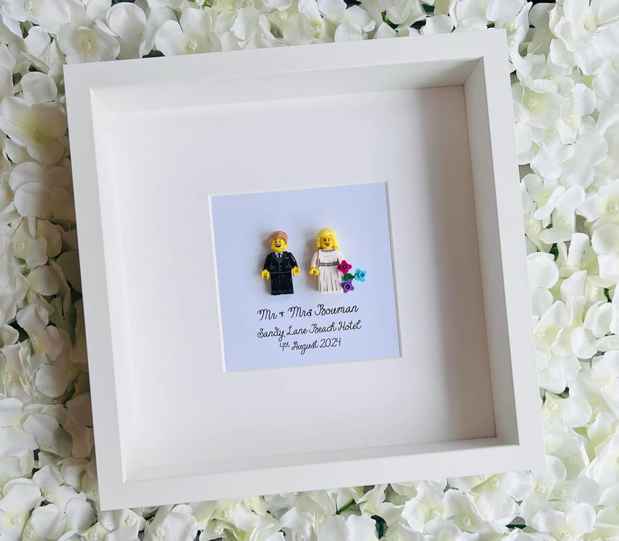 Bride & Groom Wedding Day Personalised Gift Frame
