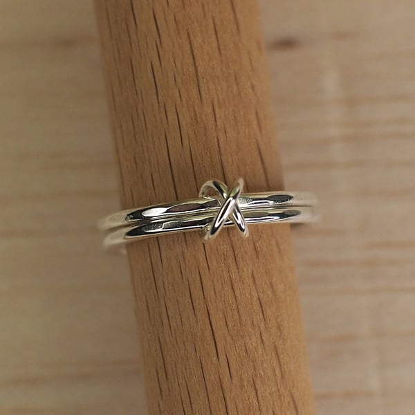 Sterling Silver Double Band Fidget Ring - made to order just for you.