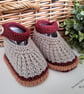 Designer Baby Boy's Hand Knitted Shoes   3 - 6 months size - Image 1