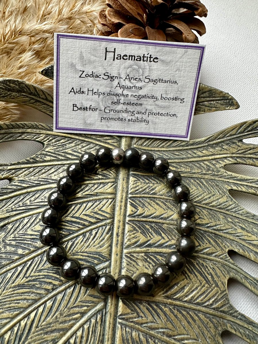 Hematite - Elasticated Bracelet 