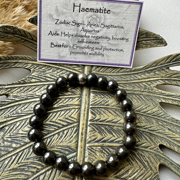 Hematite - Elasticated Bracelet 