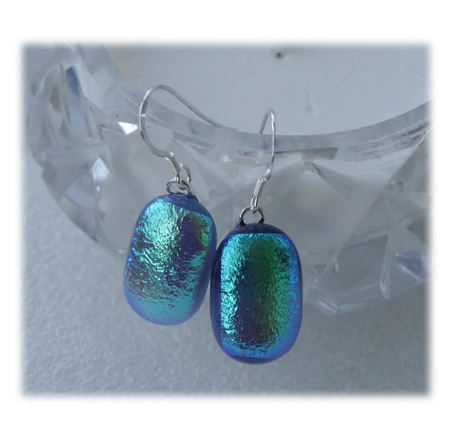 Handmade Fused Dichroic Glass Earrings 235