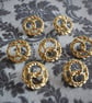 3 4" 19mm 30L medium weight Gold shank Buttons from Italy - Image 6