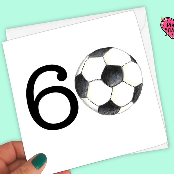60th birthday card, Age 60 football card
