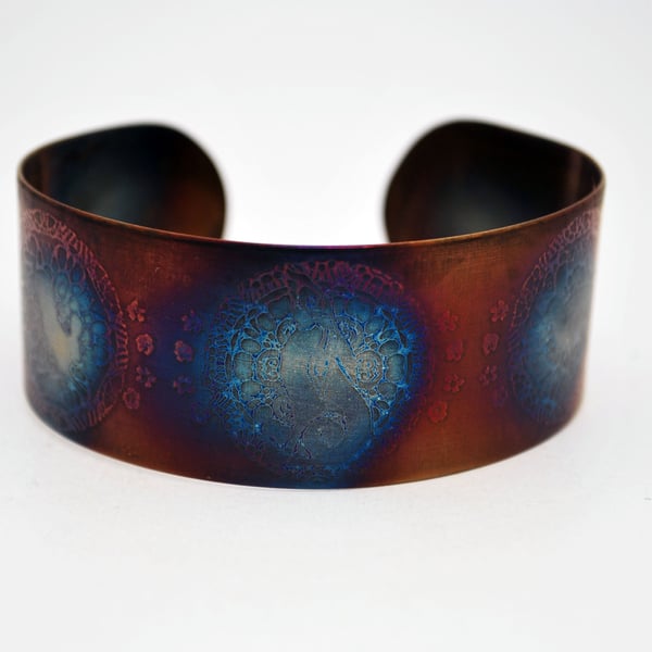 Surgical steel Moongazing Hare Cuff, multicolured finish, medium