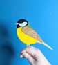 Standing Wooden Great Tit Bird Decoration - Image 3