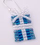 Blue Christmas Present Earrings - Image 2
