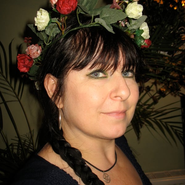 Pretty delicate rose headband headdress