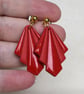Fan Shaped Art Deco Earrings - Image 2