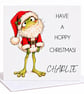 Personalised Funny Frog Christmas Card - Hoppy Christmas - Cute Santa Frog Card  - Image 2