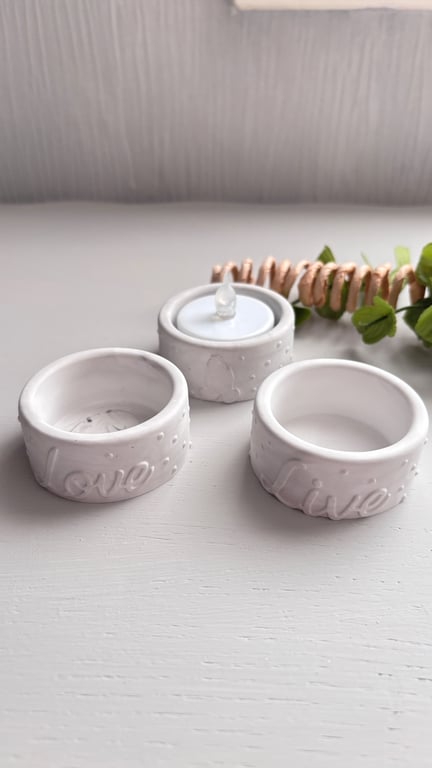 Grey Tea light Holder – Candle Holder - Minimalist Decor