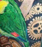 Steampunk style Amazon Parrot Original painting.   - Image 6