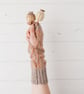 Scatter fingerless gloves - cobble and orange soda - Image 1