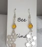 Gorgeous Honeycomb Dangly Earrings. - Image 2