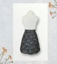 Navy and Gold Printed Cord A-Line Skirt with Pockets. Age 4-5yrs. G42 - Image 2