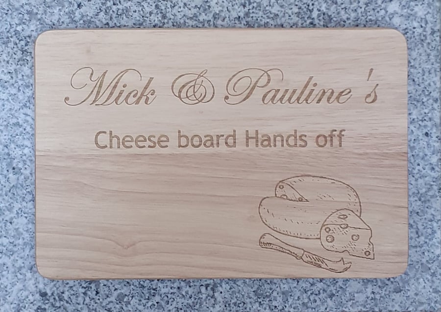 Personalised Wooden Cheese Board Chopping Board New home Gift Birthday Gift 