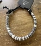 Handmade Black & White Woven Cord Bracelet