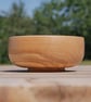 Small hand-turned decorative ash wooden bowl