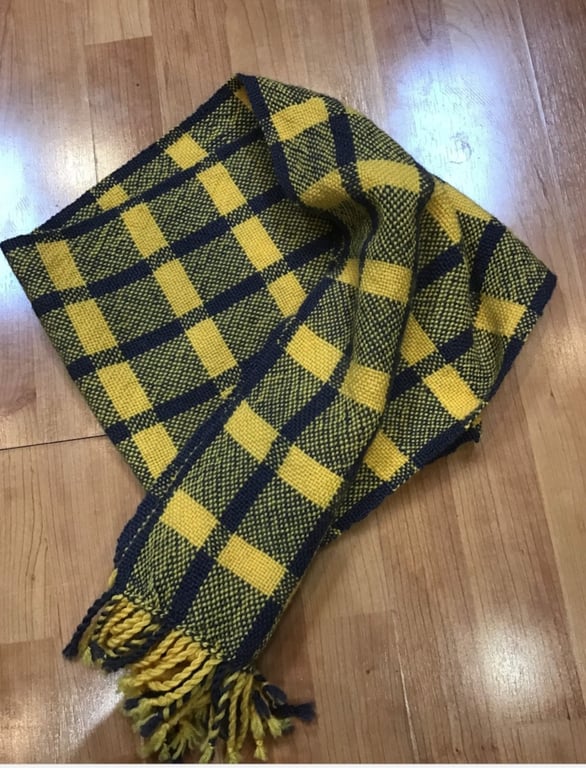Hand woven wool scarf
