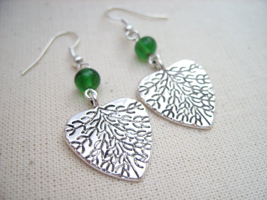 Silver Leaf Earrings