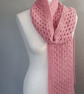 Cosy Pink Granny Stitch Scarf - Image 2
