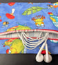 Small funky zipped pouch with cartoon frogs, tortoise, bees and toadstools - Image 6