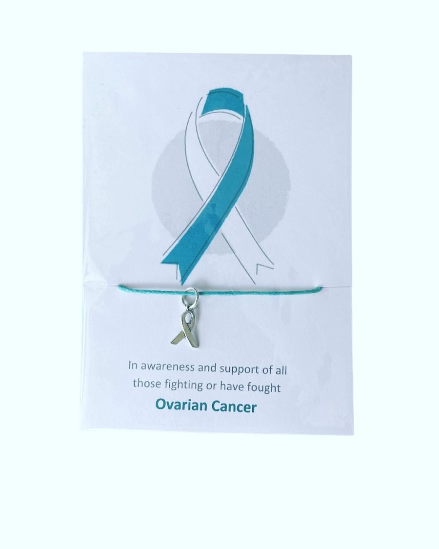 In awareness and support of ovarian cancer wish bracelet 