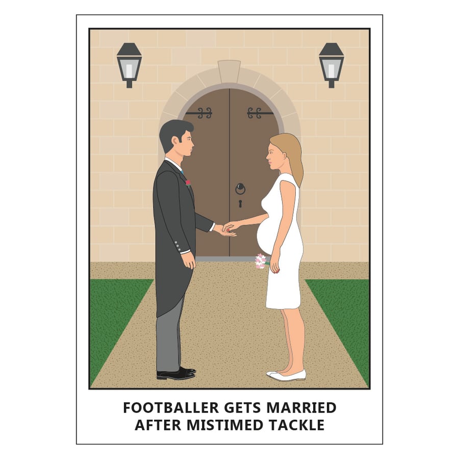 Mistimed Tackle Postcard