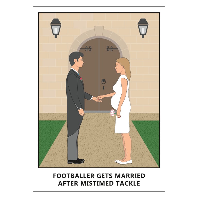 Mistimed Tackle Postcard