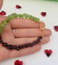 'Darkness and Light' garnet and peridot tumblechip bracelet - Image 3