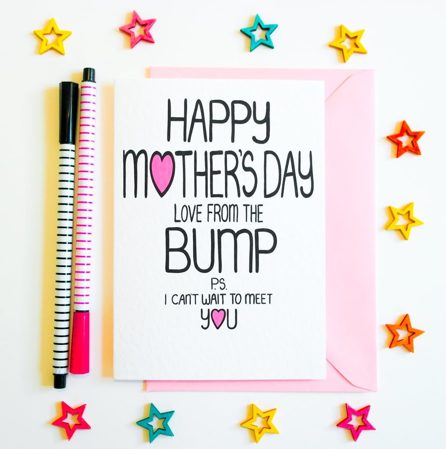 Happy Mother's Day Love From The Bump P.S. I Can't Wait To Meet You Card