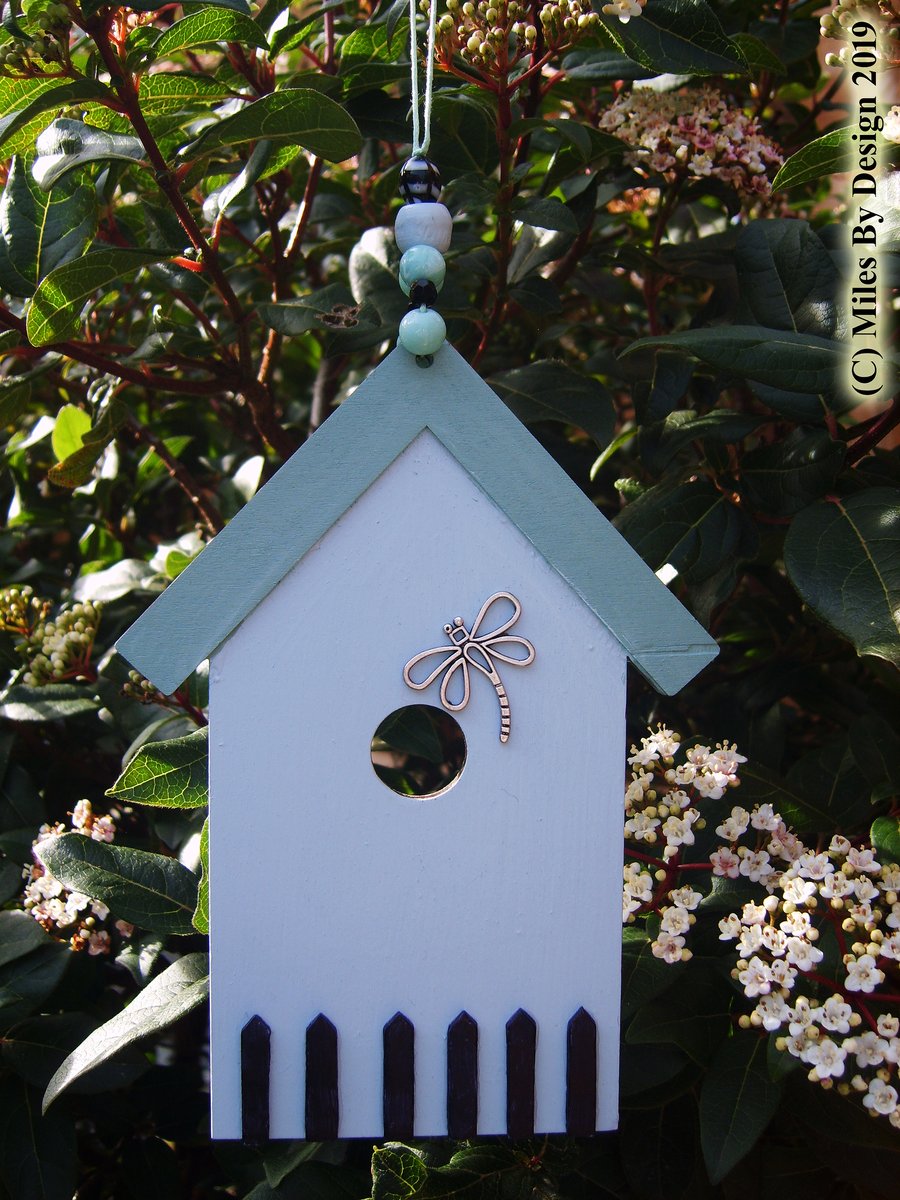Flat Bird House Decorative Summer House or Conservatory Hanging 