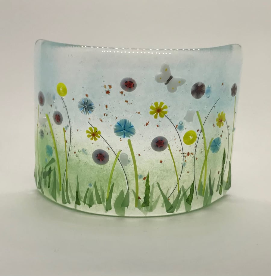 Fused Glass Flowers Curve