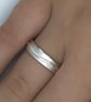 Silver River Ring, silver wave ring, silver band, silver wavy ring, wedding band - Image 6