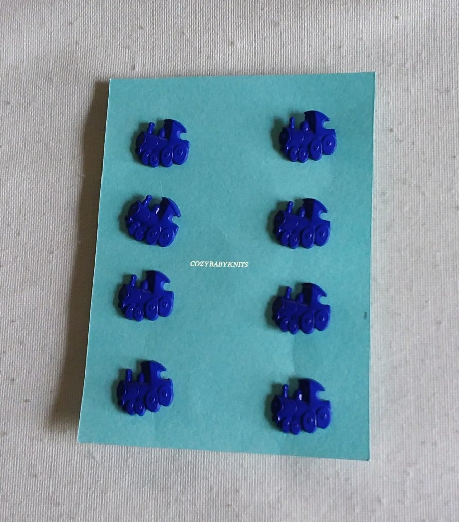 Royal blue train buttons