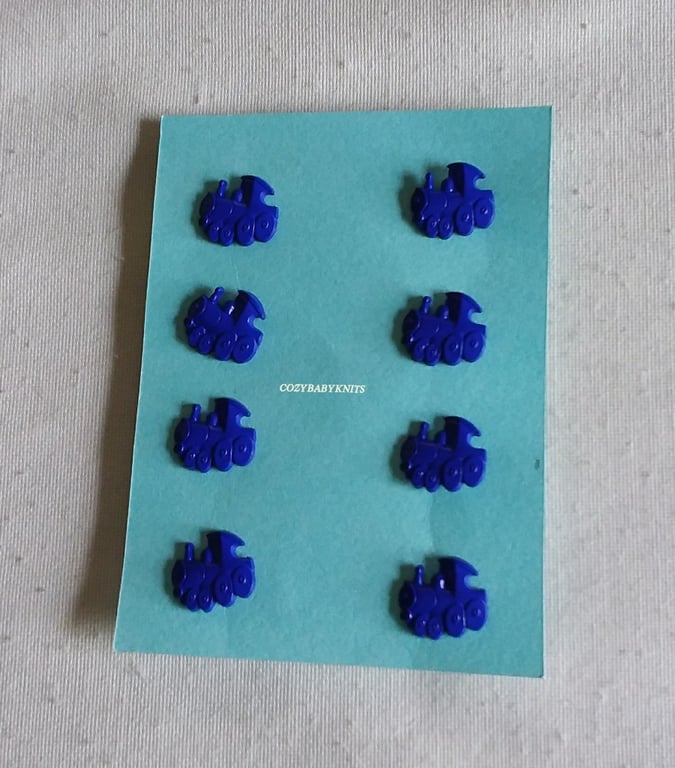 Royal blue train buttons