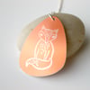 Fox pendant in orange