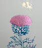 Thistle and Bee - Greetings Card - Image 1