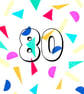 Cheerful confetti 80th Birthday Card  - Image 2