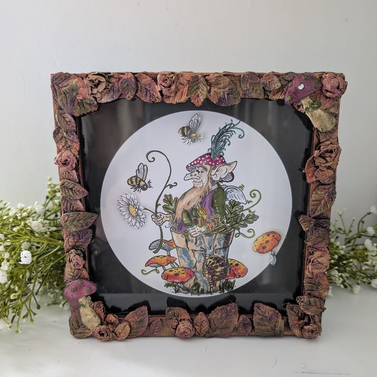 Littleman of the Forest Picture OOAK Handcrafted