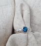 Perfectly imperfect silver topaz ring Size M one of a kind