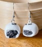 Black Sesame Bun Earrings - Image 1