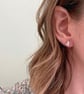 Handmade Silver Petal Duo Stud Earrings - Image 5