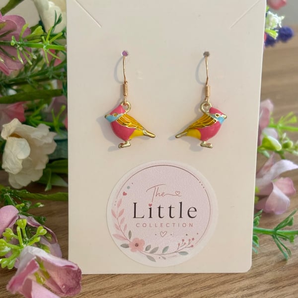 Bird Dangle Earrings, Handmade Jewellery