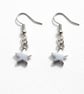 Minimalist Silver Star Earrings – Celestial Dangle Earrings, Silver Hooks