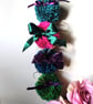 Pompom Baubles, Set of 4, Eclectic Bohemian Christmas Decor