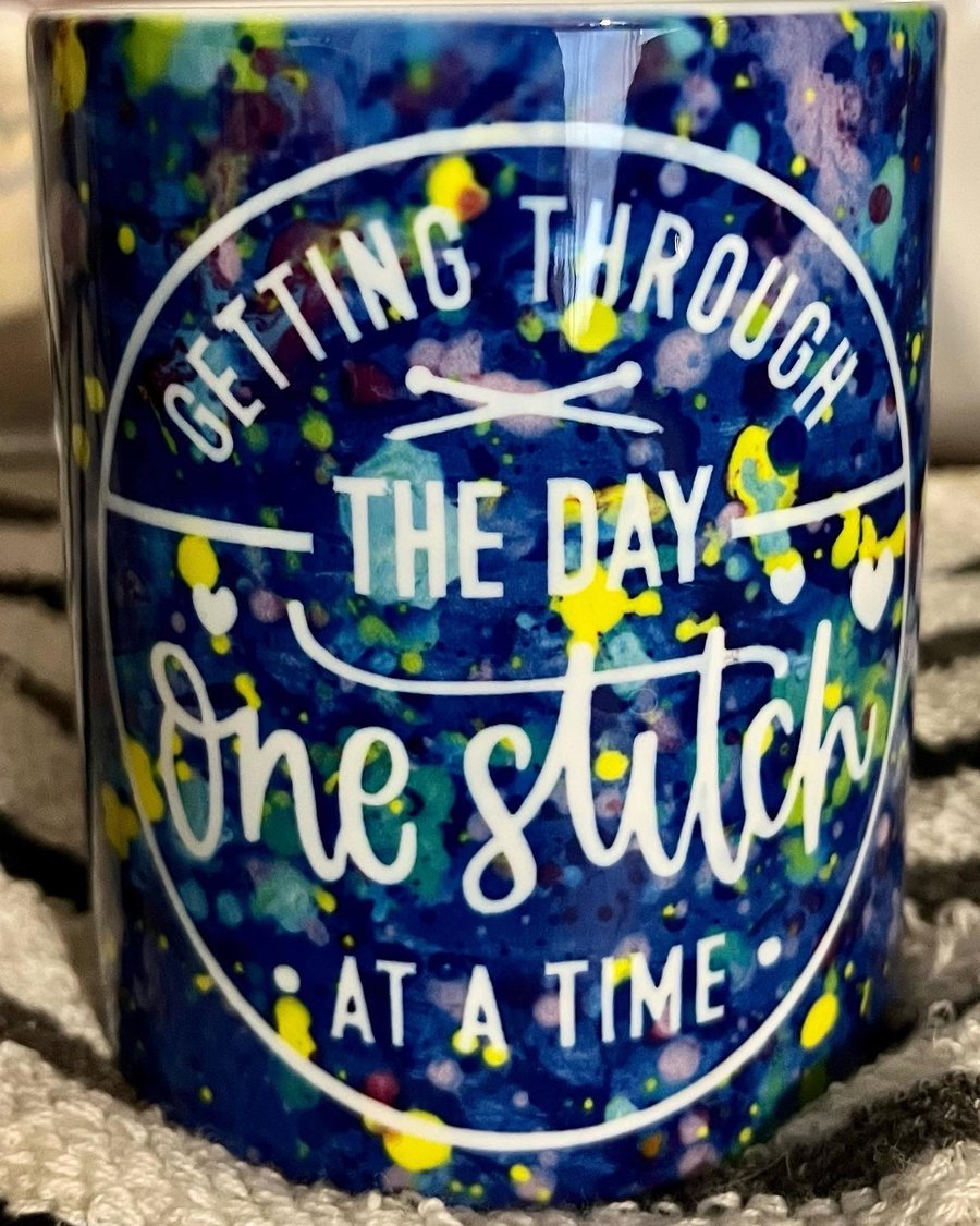 One stitch at a time mug