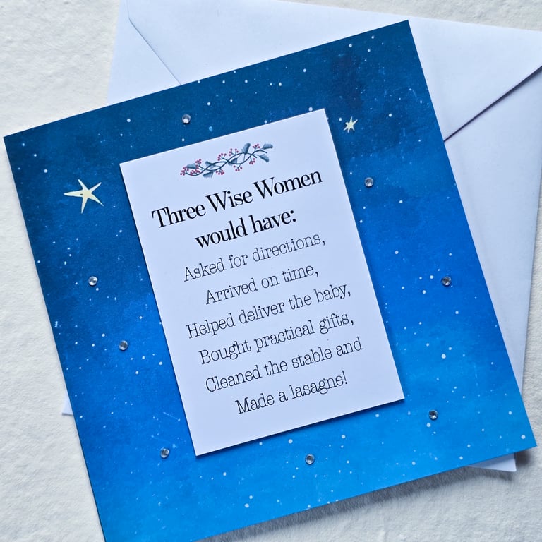 3 Wise Women Funny Christmas Card
